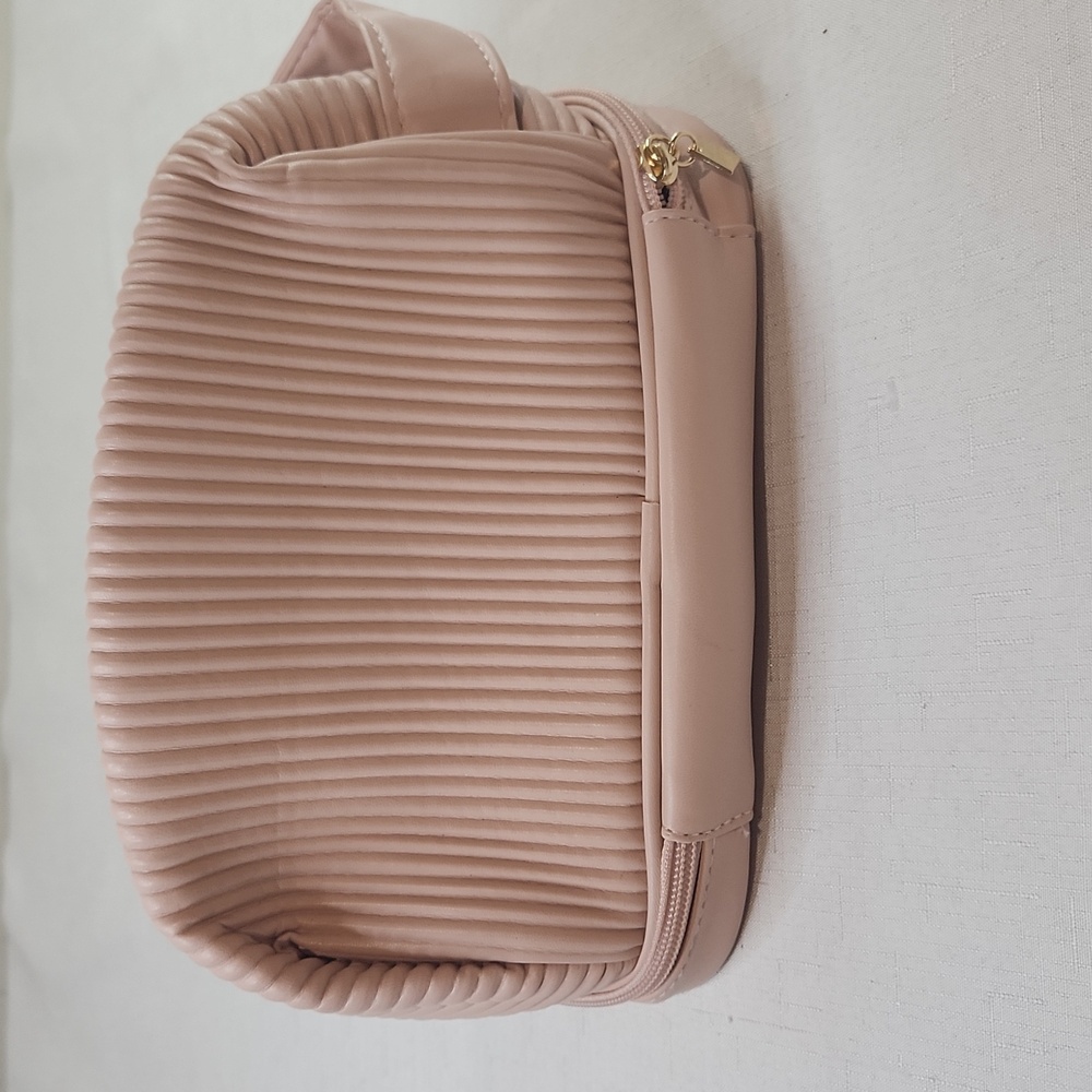Florsol Blush Colored Textured Cosmetic Make Up Bag. NIB - Picture 5 of 8